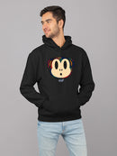 Plaid Monkey Surprise - Retro Animal Emoji Design Men's Hoodie