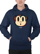 Plaid Monkey Surprise - Retro Animal Emoji Design Men's Hoodie