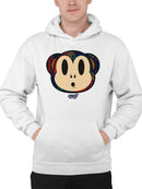 Plaid Monkey Surprise - Retro Animal Emoji Design Men's Hoodie