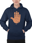 Astro Palmistry - Zodiac Hand Emoji Art Design Men's Hoodie