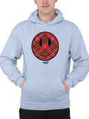 Plaid Smile - Trendy Checkered Emoji Design Men's Hoodie