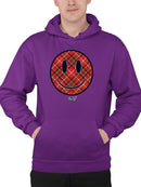 Plaid Smile - Trendy Checkered Emoji Design Men's Hoodie