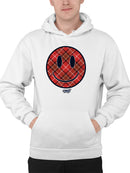Plaid Smile - Trendy Checkered Emoji Design Men's Hoodie