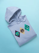 Alien Peace Trio Emoji - Futuristic Symbol Art Design Men's Hoodie