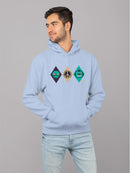 Alien Peace Trio Emoji - Futuristic Symbol Art Design Men's Hoodie
