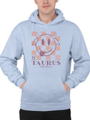 Taurus Zodiac Graphic - Bull Symbol Retro Design Men's Hoodie
