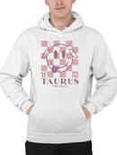 Taurus Zodiac Graphic - Bull Symbol Retro Design Men's Hoodie