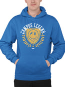 Campus Legend Shield - Retro College Graphic Men's Hoodie