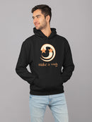Make a Wish - Crescent Moon and Star Graphic Men's Hoodie