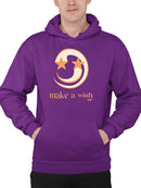 Make a Wish - Crescent Moon and Star Graphic Men's Hoodie