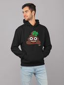 Lucky Poo Emoji - Fun Clover Charm Design Men's Hoodie