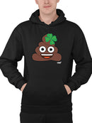Lucky Poo Emoji - Fun Clover Charm Design Men's Hoodie