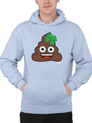 Lucky Poo Emoji - Fun Clover Charm Design Men's Hoodie