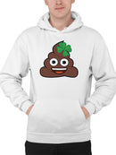 Lucky Poo Emoji - Fun Clover Charm Design Men's Hoodie