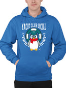 Yacht Club Social Penguin Design – Nautical Charm Men's Hoodie