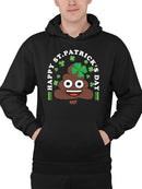 St. Patrick’s Day Smiley - Lucky Clover Emoji Design Men's Hoodie