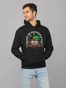 St. Patrick’s Day Smiley - Lucky Clover Emoji Design Men's Hoodie