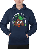 St. Patrick’s Day Smiley - Lucky Clover Emoji Design Men's Hoodie