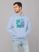 Pisces Zodiac Graphic - Twin Fish Retro Art Design Men's Hoodie