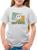 Sagittarius Archer Emoji - Retro Zodiac Graphic Youth's T-shirt