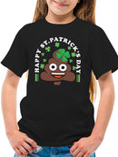 St. Patrick’s Day Smiley - Lucky Clover Emoji Design Youth's T-shirt