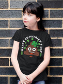 St. Patrick’s Day Smiley - Lucky Clover Emoji Design Youth's T-shirt