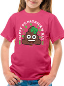 St. Patrick’s Day Smiley - Lucky Clover Emoji Design Youth's T-shirt