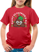 St. Patrick’s Day Smiley - Lucky Clover Emoji Design Youth's T-shirt