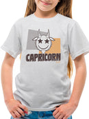 Capricorn Zodiac Graphic - Retro Goat Symbol Design Youth's T-shirt