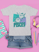 Pisces Zodiac Graphic - Twin Fish Retro Art Design Youth's T-shirt