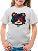 Argyle Bear Vibes - Classic Plaid Emoji Design Youth's T-shirt