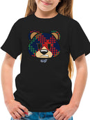 Argyle Bear Vibes - Classic Plaid Emoji Design Youth's T-shirt