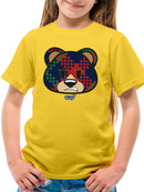 Argyle Bear Vibes - Classic Plaid Emoji Design Youth's T-shirt
