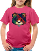 Argyle Bear Vibes - Classic Plaid Emoji Design Youth's T-shirt