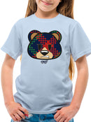 Argyle Bear Vibes - Classic Plaid Emoji Design Youth's T-shirt