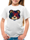 Argyle Bear Vibes - Classic Plaid Emoji Design Youth's T-shirt