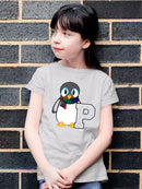 Penguin Varsity P - Cozy Mascot Emoji Graphic Youth's T-shirt