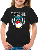Yacht Club Social Penguin Design – Nautical Charm Youth's T-shirt