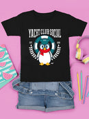 Yacht Club Social Penguin Design – Nautical Charm Youth's T-shirt