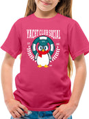 Yacht Club Social Penguin Design – Nautical Charm Youth's T-shirt