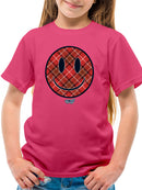 Plaid Smile - Trendy Checkered Emoji Design Youth's T-shirt