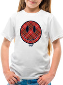 Plaid Smile - Trendy Checkered Emoji Design Youth's T-shirt