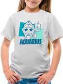 Aquarius Emoji Vibes - Trident Design Youth's T-shirt
