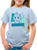 Aquarius Emoji Vibes - Trident Design Youth's T-shirt