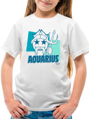 Aquarius Emoji Vibes - Trident Design Youth's T-shirt