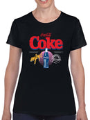 Officially Licensed Coca-Cola Enjoy Coke Retro Logo - Original Formula Graphic  Women's T-shirt