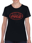 Officially Licensed Coca-Cola Enjoy - The Real Thing Retro Logo Graphic Women's T-shirt