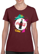 Officially Licensed Coca-Cola Retro Enjoy Coke Bottle Graphic Women's T-shirt