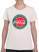 Officially Licensed Coca-Cola Drink Vintage Thirst Quenching Logo Women's T-shirt