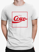 Officially Licensed Coca-Cola Enjoy Coke Classic Logo Graphic Men's T-shirt